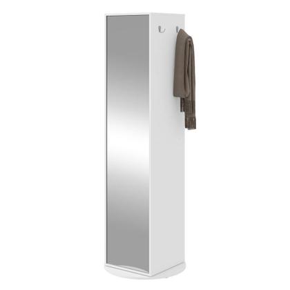 Imagem de Sapateira Giratória Com Espelho Esthela Branco Móveis Lopas