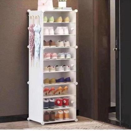 Imagem de Sapateira grande 9 prateleiras organizador porta treco brinquedos armario ajustavel multiuso