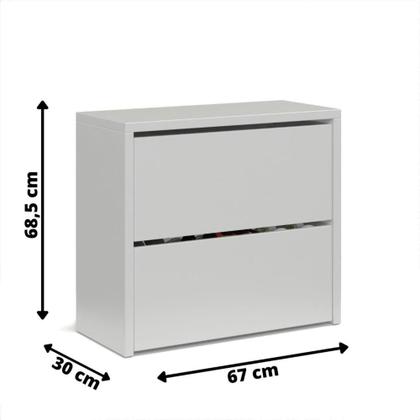 Imagem de Sapateira Hall Entrada / Quarto Com 2 Portas Basculantes Mell Cores