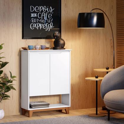 Imagem de Sapateira Hall Vertical com 2 portas Flow para entrada ou quarto - Branco
