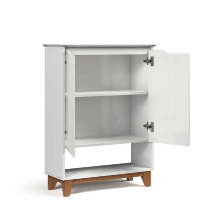 Imagem de Sapateira Hall Vertical com 2 portas Flow para entrada ou quarto - Branco