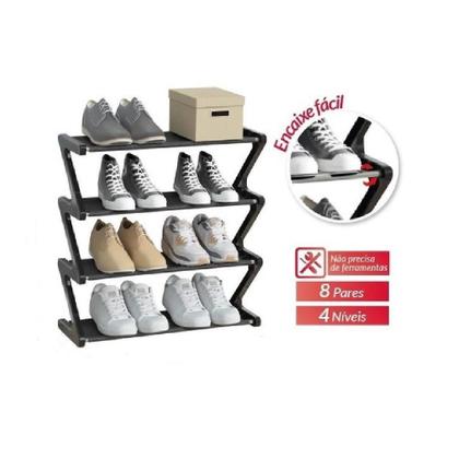 Imagem de Sapateira industrial porta objetos livros 4 prateleiras retrô