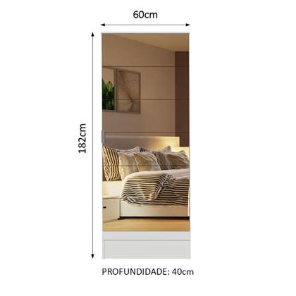 Imagem de Sapateira Madesa Isis 1 Porta com Espelho