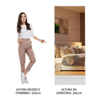 Imagem de Sapateira Madesa Isis 1 Porta com Espelho