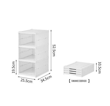 Imagem de Sapateira Multiuso Vertical Para 3 Pares De Sapatos Calçados