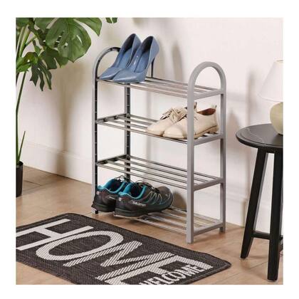 Imagem de Sapateira Organizador 4 Andares Vertical Organizador Sapato Prateleira Ate 8 Pares Portátil