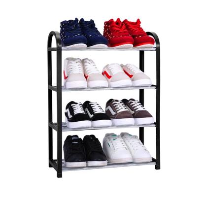 Imagem de Sapateira Organizador Multiuso Desmontável Vertical Plástico e Metal 4 Andares