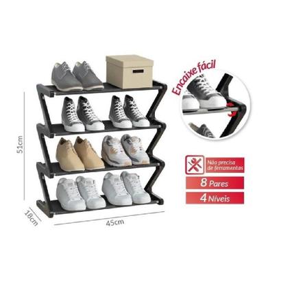 Imagem de Sapateira Organizador Pequena 8 Pares Multiuso Tênis Livros