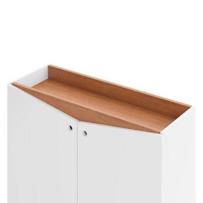Imagem de Sapateira Organizadora 12 Pares Movelbras Branco Marrom