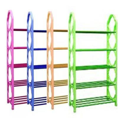 Imagem de Sapateira organizadora multiuso com 4 prateleiras desmontavel para 10 pares de sapatos sandalia