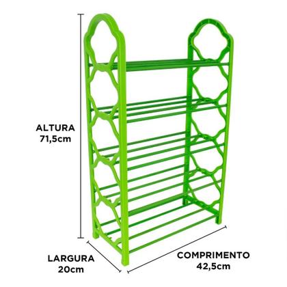 Imagem de Sapateira organizadora multiuso com 4 prateleiras desmontavel para 10 pares de sapatos sandalia