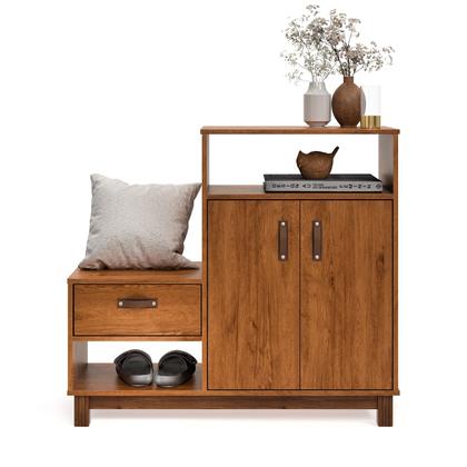 Imagem de Sapateira Organizadora Quarto Cômoda Armário Com Banco Assento Maya Cores G2 Plus