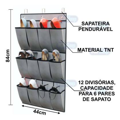 Imagem de Sapateira penduravel euro home com 12 divisórias