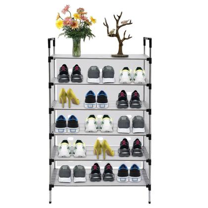 Imagem de Sapateira Rack 6 Andares 18 Pares Sapato Tenis Sandalia Livro Objeto Organizaçao Hall de Entrada Prateleira Ajustavel Multiuso