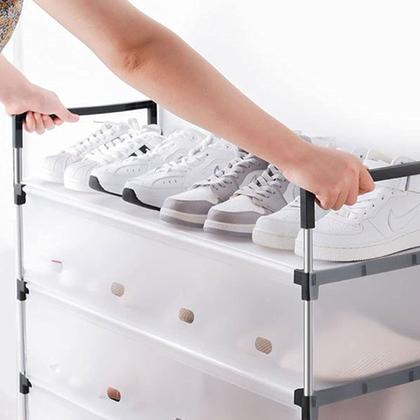 Imagem de Sapateira Rack 6 Andares 18 Pares Sapato Tenis Sandalia Livro Objeto Organizaçao Hall de Entrada Prateleira Ajustavel Multiuso