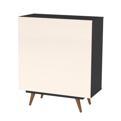 Imagem de Sapateira Retro 50 2 Portas 10 Prateleiras Preto - Olivar Móveis