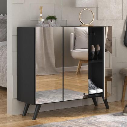 Imagem de Sapateira Retrô com Espelho 3 Portas Nina Multimóveis V6022