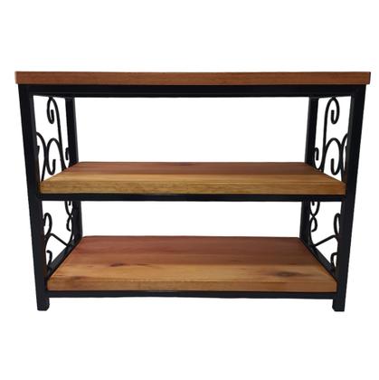 Imagem de Sapateira Rústica com Três Andares Feita em Ferro e Madeira