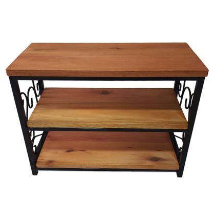 Imagem de Sapateira Rústica com Três Andares Feita em Ferro e Madeira