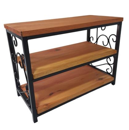 Imagem de Sapateira Rústica com Três Andares Feita em Ferro e Madeira
