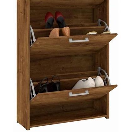 Imagem de Sapateira Vertical Anne 04 Portas Canela Mira Rack 