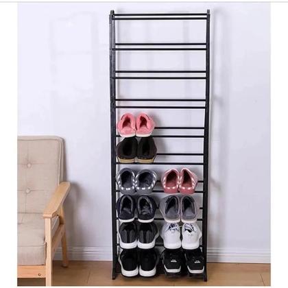 Imagem de Sapateira Vertical de Porta 10 Andares Prateleira Organizadora