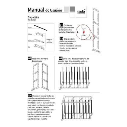 Imagem de Sapateira Vertical de Porta 10 Andares Prateleira Organizadora