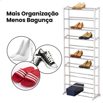 Imagem de Sapateira Vertical de Porta 10 Andares Prateleira Organizadora