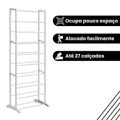 Imagem de Sapateira Vertical de Porta 10 Andares Prateleira Organizadora
