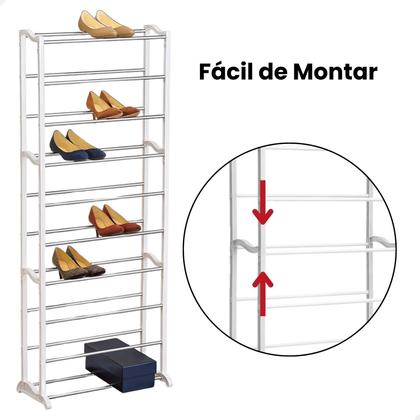 Imagem de Sapateira Vertical de Porta 10 Andares Prateleira Organizadora