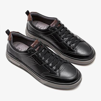 Imagem de Sapatênis Casual Democrata Denim Dylan Em Couro Ref. 640101