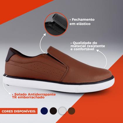 Imagem de Sapatênis Casual Masculino Confort Com Fechamento em Elástico