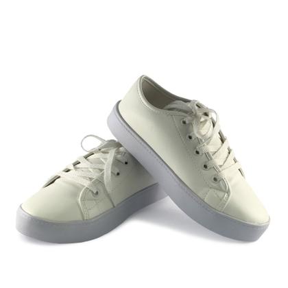 Imagem de Sapatenis Dara Branco com Sola Branca - ULLY