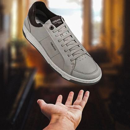 Imagem de Sapatênis Ferracini Masculino Couro Vox Cadarço Elástico Conforto Original