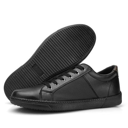 Imagem de Sapatenis Masculino Casual Tênis Preto Confortável Macio Elegante