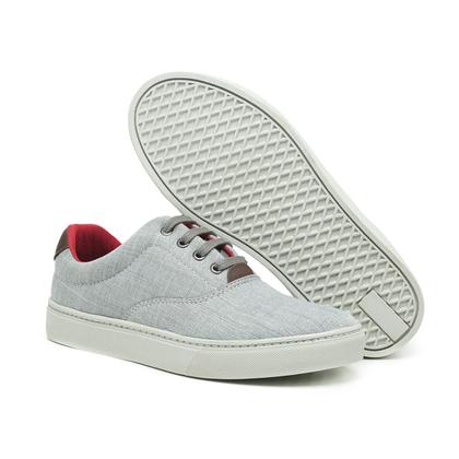 Imagem de Sapatênis Masculino Cinza Ultra Leve Confortável Moda Casual