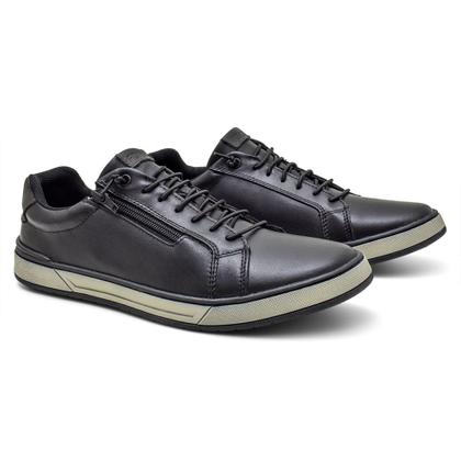 Imagem de Sapatenis Masculino Com Elástico e Zíper Sola Macia Moda Casual