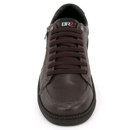 Imagem de Sapatênis Masculino Com Zíper Lateral De Couro