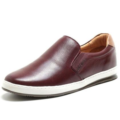 Imagem de Sapatênis Masculino Iate 100% Couro Floater Vinho Art Nobre - 3102