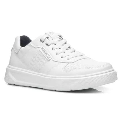 Imagem de Sapatênis Masculino Levi Couro Branco Pegada 110921-01