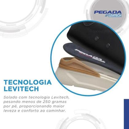 Imagem de Sapatênis Masculino Levi Couro Branco Pegada 110921-01