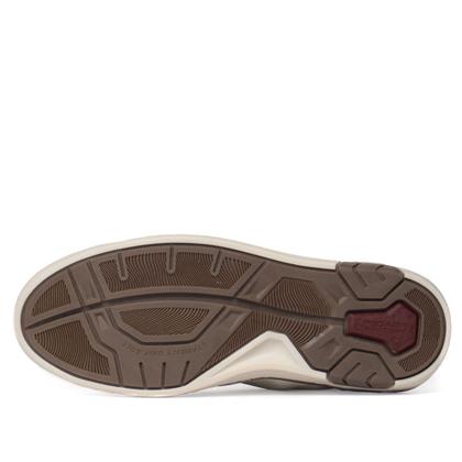 Imagem de Sapatênis Masculino Pegada Couro Calce Fácil Off White/Cinza