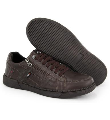 Imagem de Sapatenis Masculino Tenis Casual Couro Legitimo Footwear Ziper Lateral