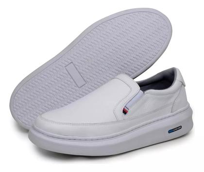 Imagem de Sapatenis Mocassim Masculino De Couro Slip On  Calçar Facil Tenis Confortável Macio