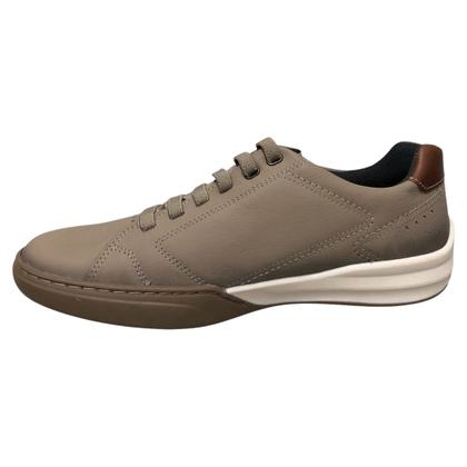 Imagem de Sapatênis Pegada Masculino Couro Casual Zíper Lateral Areia