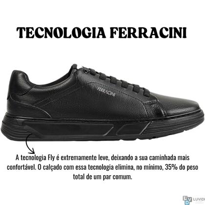 Imagem de Sapatênis Sense Masculino Casual Fly Couro Elástico 7781-683B Ferracini Preto