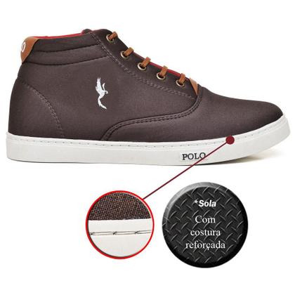 Imagem de Sapatenis Tenis Cano Alto Casual Masculino Botinha