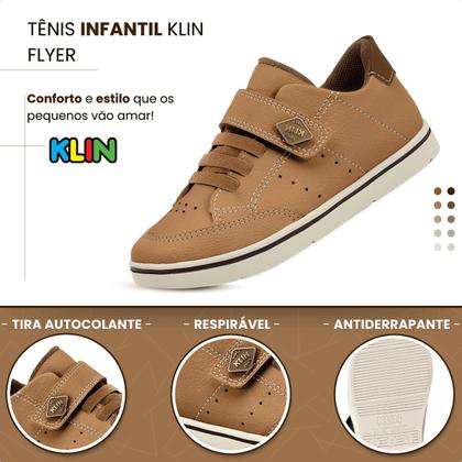 Imagem de Sapatênis Tênis Sapato Infantil Klin Mini Flyer Masculino Estiloso Tira Autocolante