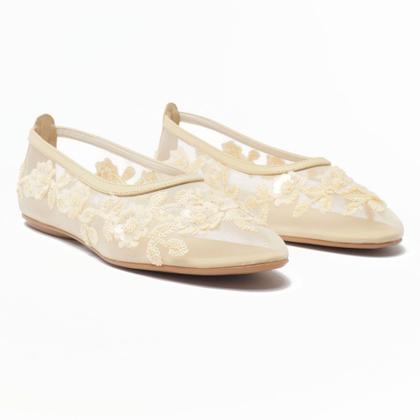 Imagem de Sapatilha Belluno Bico Redondo Tela Bordada