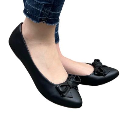 Imagem de Sapatilha Bico Fino Com Laço Acabamento Fosco Comfort Feminino